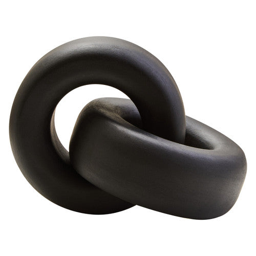 Cato Black Wood Large Knot Decor