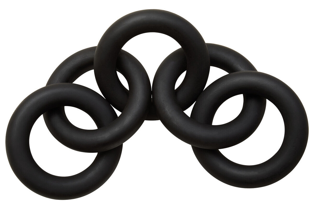 Cato Black Wooden 5 Link Floor Decor Chain