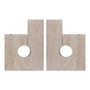 Tibor Set of Two Sculptural Travertine Bookends