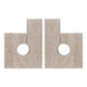 Tibor Set of Two Sculptural Travertine Bookends