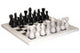 Flos Carved White and Black Small Marble Chess Set