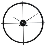 Kent 60cm Dia Large Black Finish Wall Clock