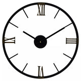 Kent Round Black Metal Wall Clock