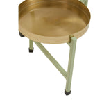 Sabia Green And Gold Three Tiered Plant Stand