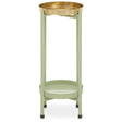 Sabia Green And Gold Two Tiered Plant Stand