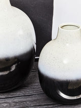 Ramus Small Black And White Ombre Vase