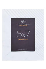 Oxana Large Ribbed White Marble Photo Frame