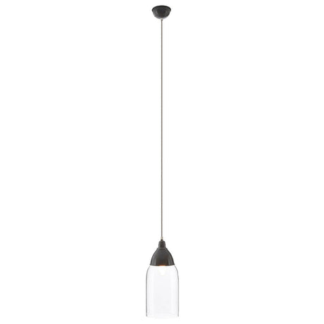 Oslo Grey Glass And Iron Pendant Light