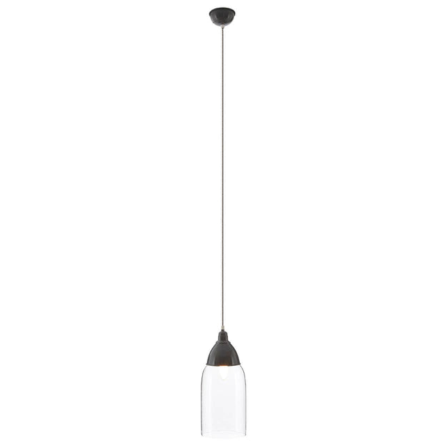 Oslo Grey Glass And Iron Pendant Light