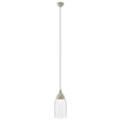 Oslo White Glass And Iron Pendant Light