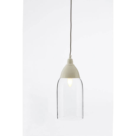 Oslo White Glass And Iron Pendant Light
