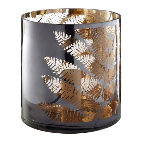 Fern Large Glass Hurricane Candle Holder