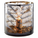Fern Large Glass Hurricane Candle Holder