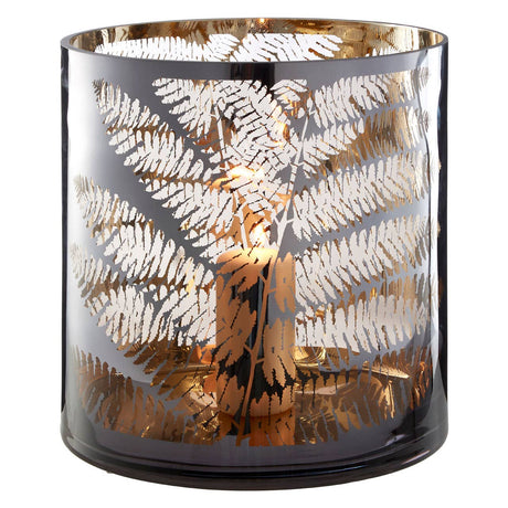 Fern Large Glass Hurricane Candle Holder
