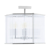 Lerici 4 Light Hexagonal Chrome Pendant Light
