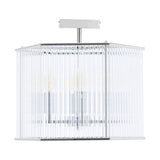 Lerici 4 Light Hexagonal Chrome Pendant Light