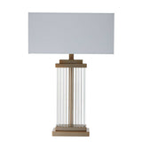 Sabira Golden Metal And Glass Table Lamp