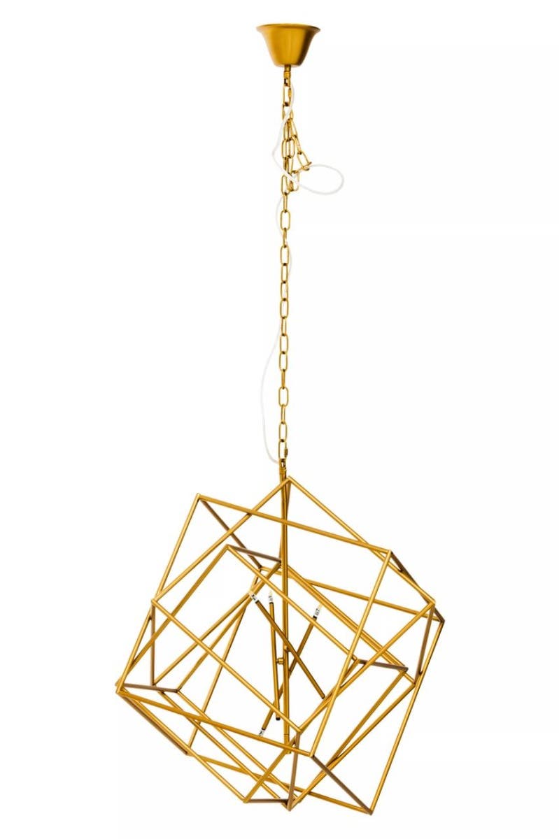 Kamara Brass Finish Six Bulb Pendant Light