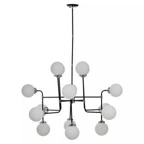 Abira Black And Silver Metal Pendant Light