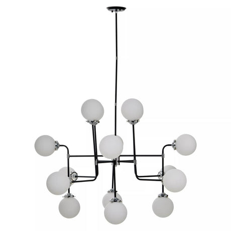 Abira Black And Silver Metal Pendant Light