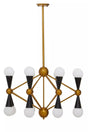 Okra Brass And Black Metal Pendant Light