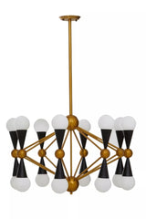 Okra Brass And Black Metal Pendant Light