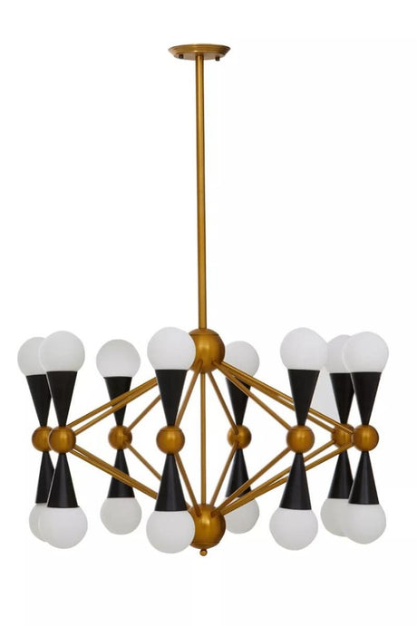 Okra Brass And Black Metal Pendant Light