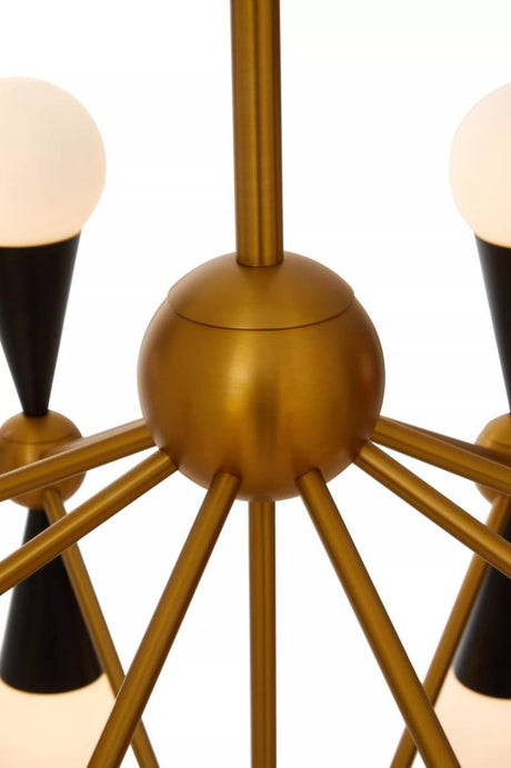 Okra Brass And Black Metal Pendant Light