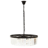 Babylon Black Eight Bulb Crystal Chandelier