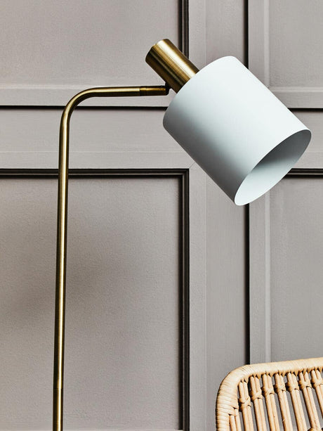 Newton White And Gold Floor Lamp