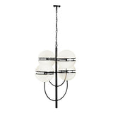 Abira Four Ball Black Pendant Light