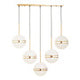 Abira Five Ball Brass Pendant Light