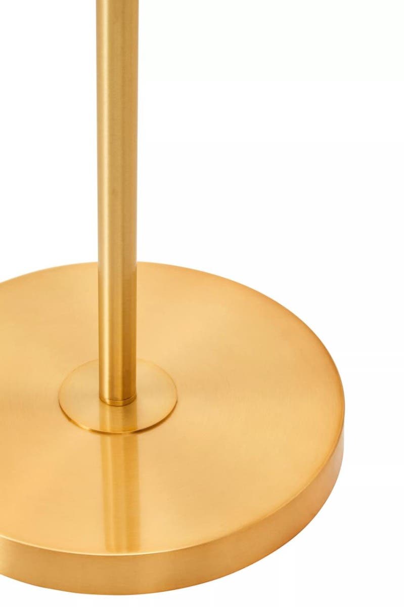 Hutchinson Clear Crystal Floor Lamp with Gold Metal