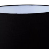 Hanah Black Snake Leather Effect Table Lamp with Chrome Base