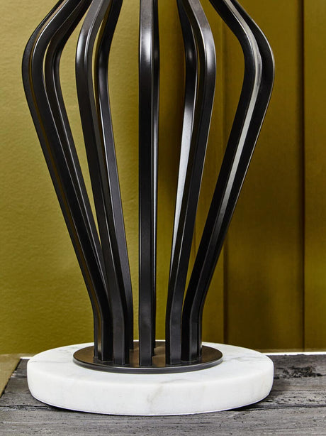 Zada Black And White Table Lamp