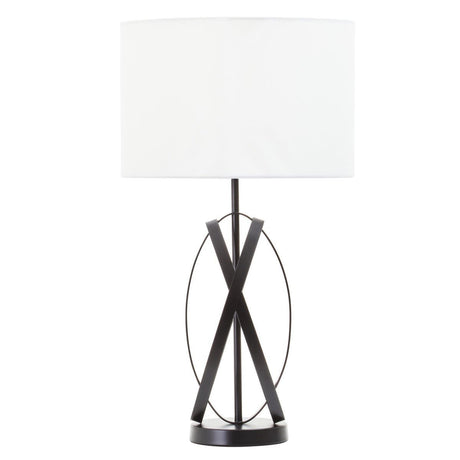 Zaina Black Cross Table Lamp