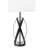 Zaina Black Cross Table Lamp