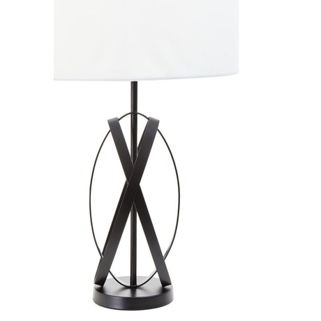 Zaina Black Cross Table Lamp