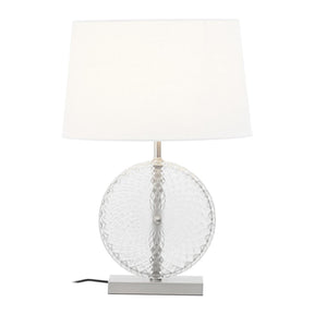 Zarni Glass And Brushed Chrome Table Lamp