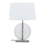 Zarni Glass And Brushed Chrome Table Lamp