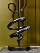 Zavi Matte Black Squiggle Table Lamp