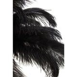 Zendaya Black Ostrich Feather Table Lamp