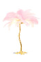 Zendaya Pink Ostrich Feather Table Lamp