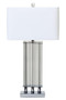 Elana Clear Glass Table Lamp With Matte Silver Base
