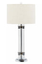 Eman Matte Silver and Ivory Table Lamp