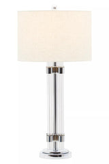 Eman Matte Silver and Ivory Table Lamp