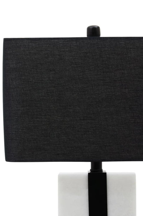 Elvie Black and White Marble Table Lamp