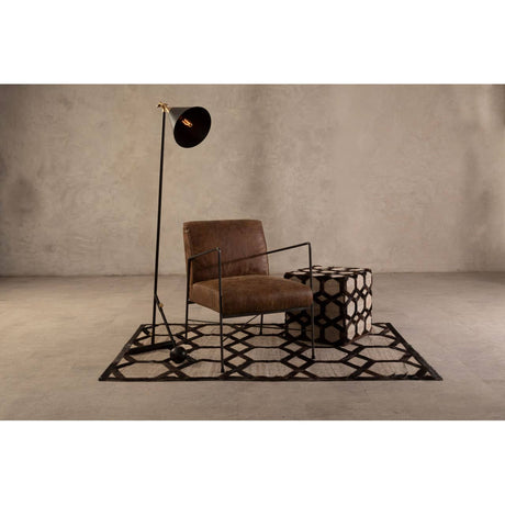 Safira Large Black Patchwork Rug