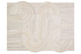 Bosie Safira Natural Hair on Leather Large Rug