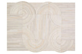 Bosie Safira Natural Hair on Leather Large Rug